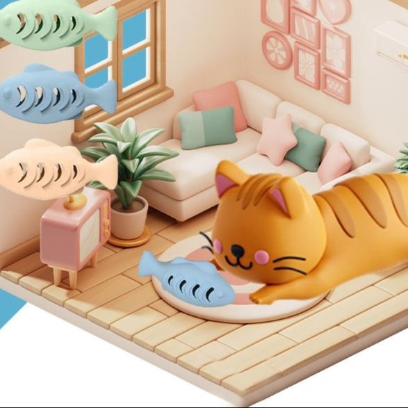 猫 おもちゃ おさかなごはん 猫のごきげんじゃらし
