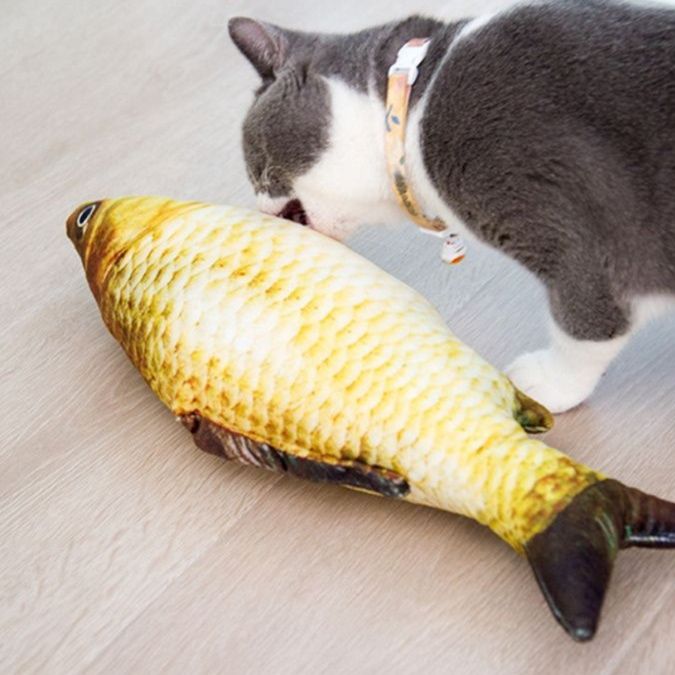 猫 おもちゃ 本格派 擬似魚型 猫じゃらし