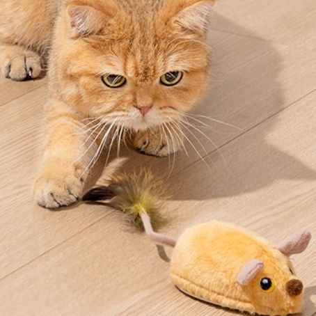 猫 おもちゃ リモコン操作式 ネズミ型猫じゃらし