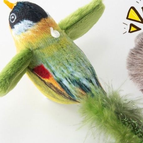 猫 おもちゃ 鳴き声付き小鳥の遊び心じゃらし