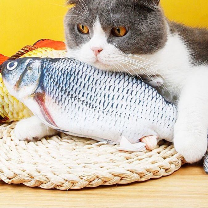 猫 おもちゃ 魚型電動ジャンプ猫じゃらし