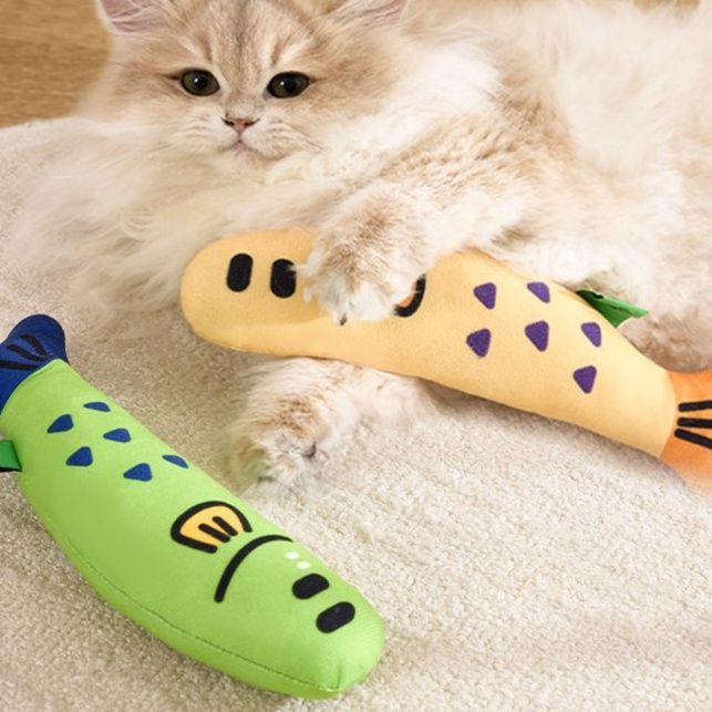 猫 おもちゃ もちもちお魚キャットトイ