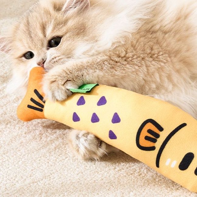 猫 おもちゃ もちもちお魚キャットトイ