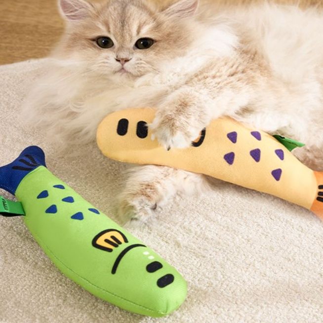 猫 おもちゃ もちもちお魚キャットトイ