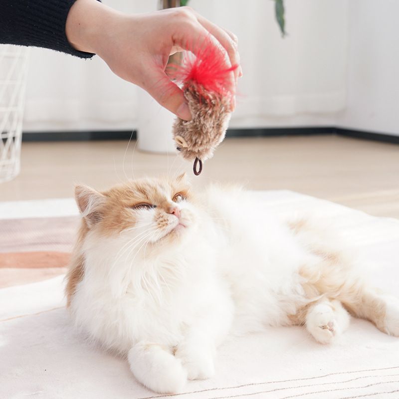 猫 おもちゃ ふわもふネズミの遊び友