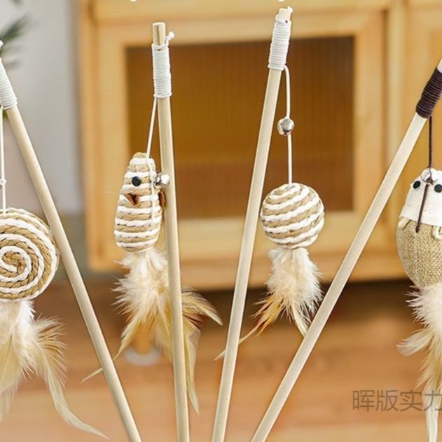 猫 おもちゃ 天然木製 ねこじゃらし コレクション