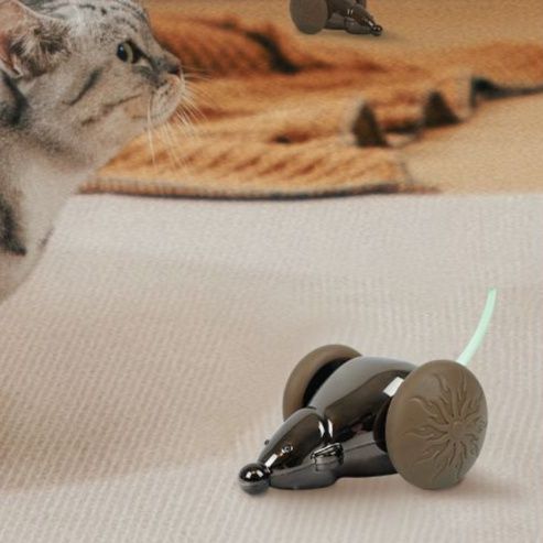 猫 おもちゃ 賢い自動避障ネズミおもちゃ