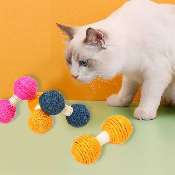 猫 おもちゃ 麻紐ネズミ＆ボールセット遊び