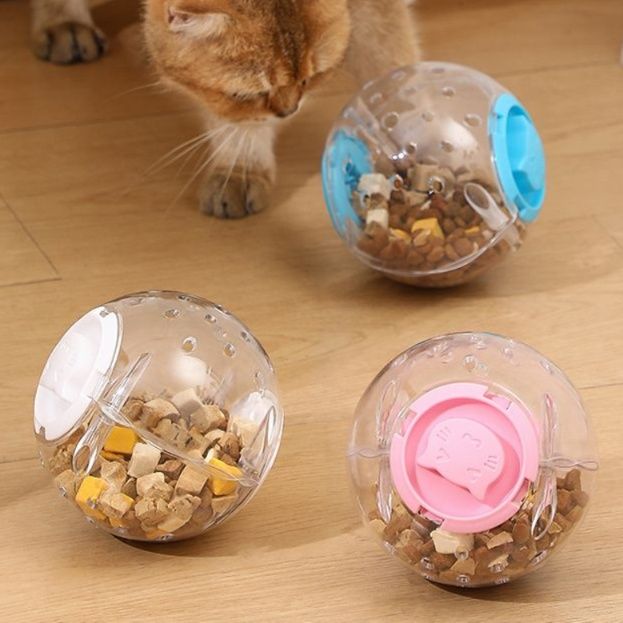 猫 おもちゃ 転がるおやつボール 知恵の輪