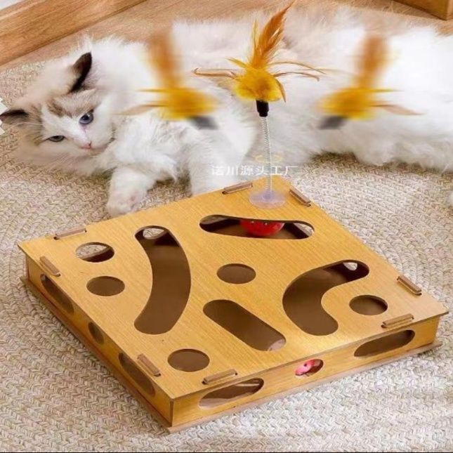 猫 おもちゃ ねこちゃんの知恵の迷路ボックス