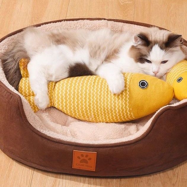 猫 おもちゃ ぬいぐるみ魚のリラックスクッション