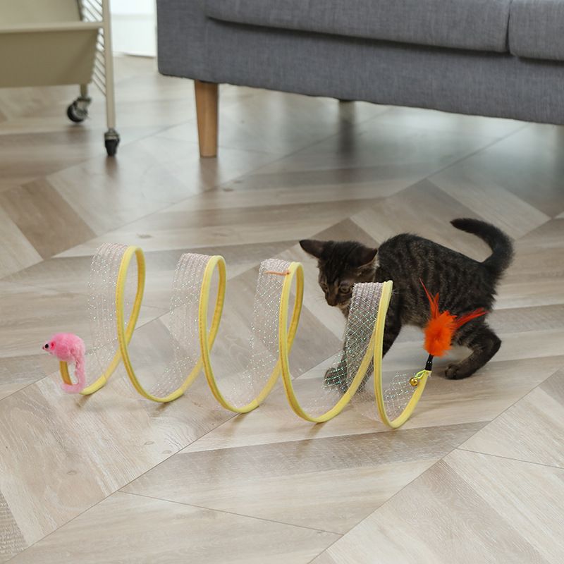 猫 おもちゃ くるくるトンネル猫の遊び道具