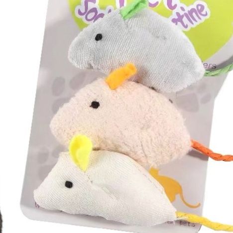猫 おもちゃ ふわもこネズミ コロコロおもちゃ