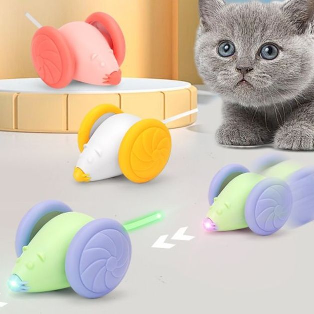 猫 おもちゃ まるまるマウス転がし知育玩具