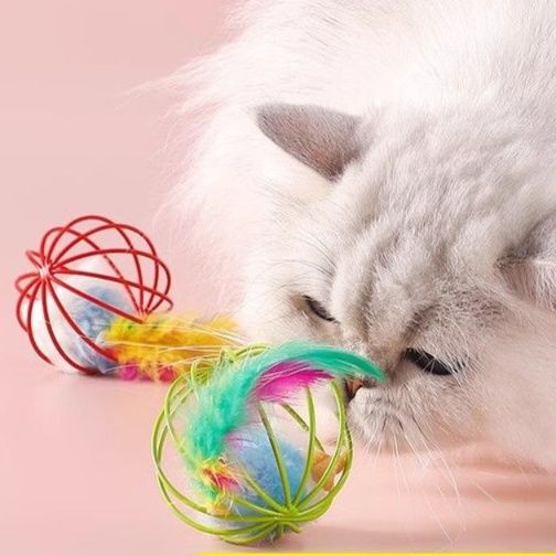 猫 おもちゃ じゃれ鈴ボール 猫の知恵シリーズ