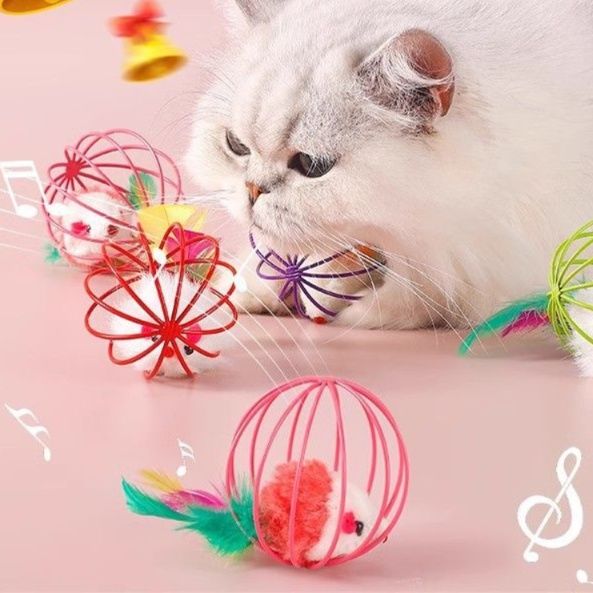 猫 おもちゃ じゃれ鈴ボール 猫の知恵シリーズ
