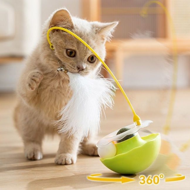 猫 おもちゃ くるコロ猫じゃらし知育玩具