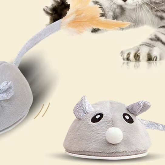 猫 おもちゃ 弾む！ネズミのじゃれ遊び