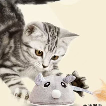 猫 おもちゃ 弾む！ネズミのじゃれ遊び
