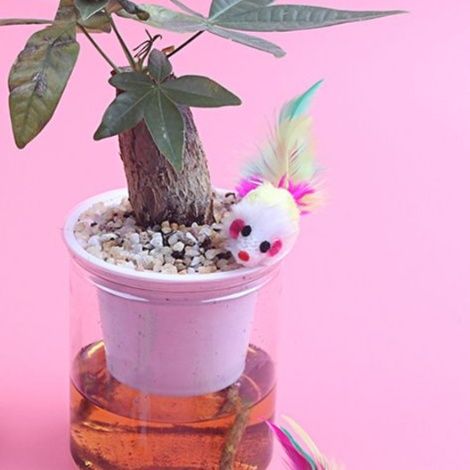 猫 おもちゃ ふわふわ羽根付きネズミのおもちゃ