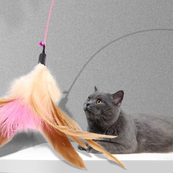 猫 おもちゃ じゃれ猫フェザーロッド