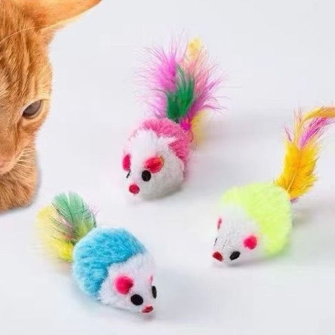 猫 おもちゃ ふわもこ遊び猫じゃらしネズミ