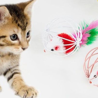 猫 おもちゃ もふもふネズミの球体ハウス