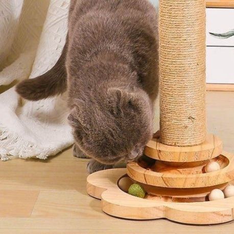 猫 おもちゃ 回転式知育もてあそびタワー
