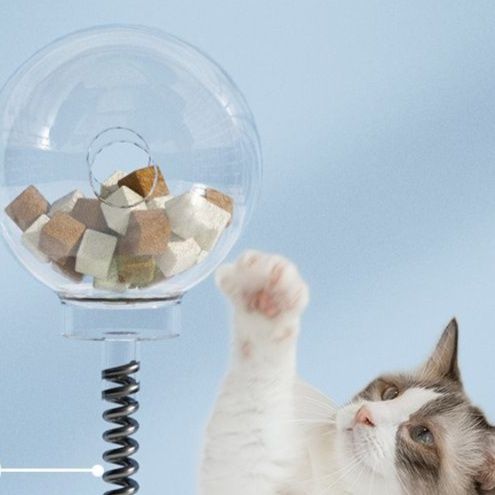 猫 おもちゃ スプリングボールバルーン おやつトレーニング