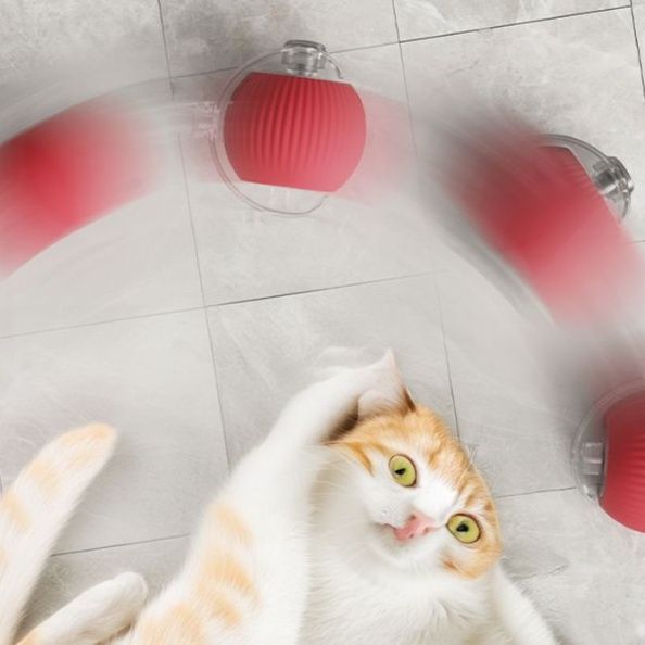 猫 おもちゃ もふもふボール型ペット知育玩具