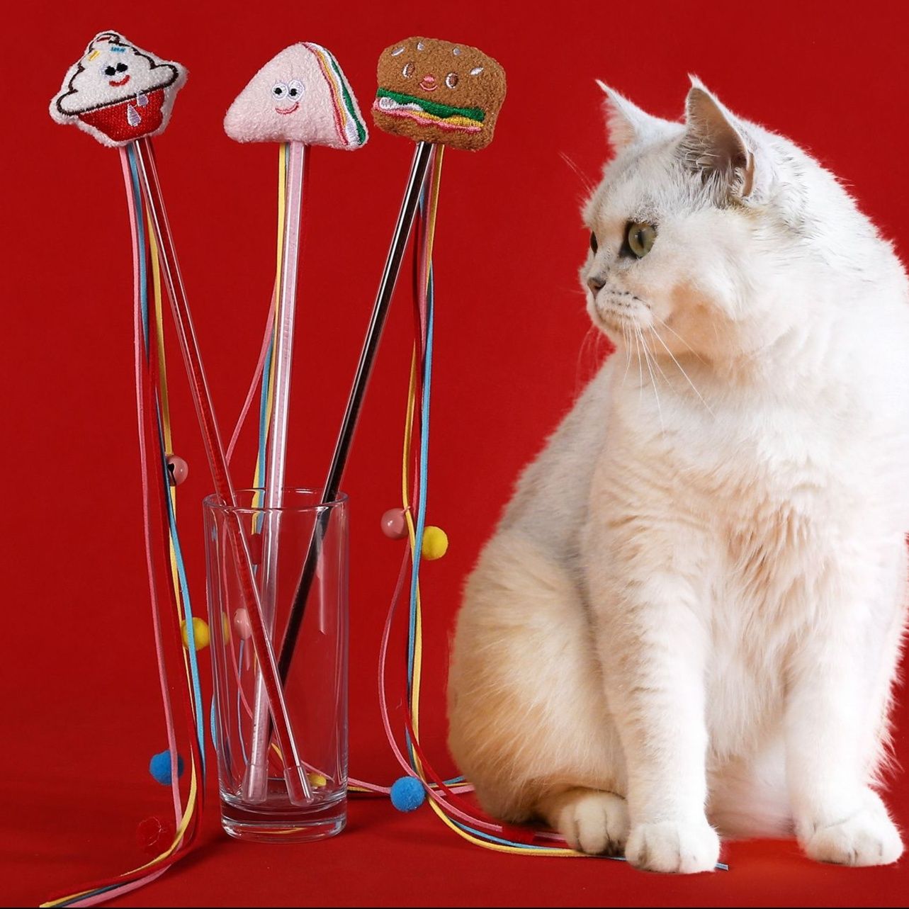 猫 おもちゃ おしゃれ肉球スティック知育セット