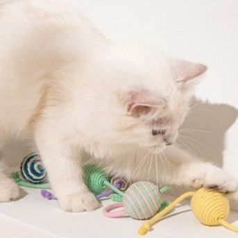 猫 おもちゃ 麻紐の音色ころころボール