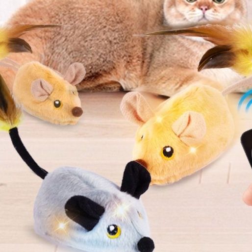 猫 おもちゃ もふもふ充電式ネズミのおもちゃ