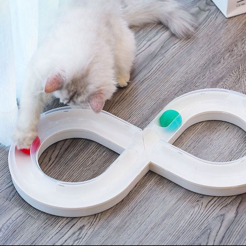 猫 おもちゃ 無限ループ玉転がし知育玩具