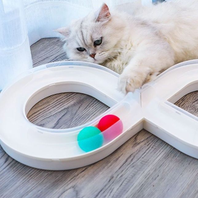猫 おもちゃ 無限ループ玉転がし知育玩具