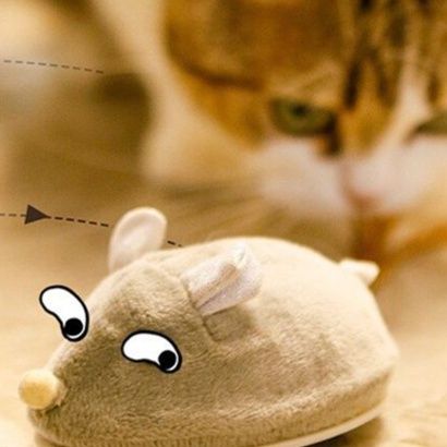 猫 おもちゃ ふわふわ羽付きネズミのおもちゃ