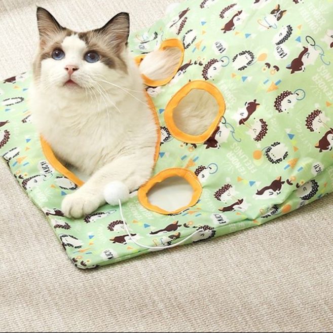 猫 おもちゃ 猫ちゃんの穴あきトンネル袋