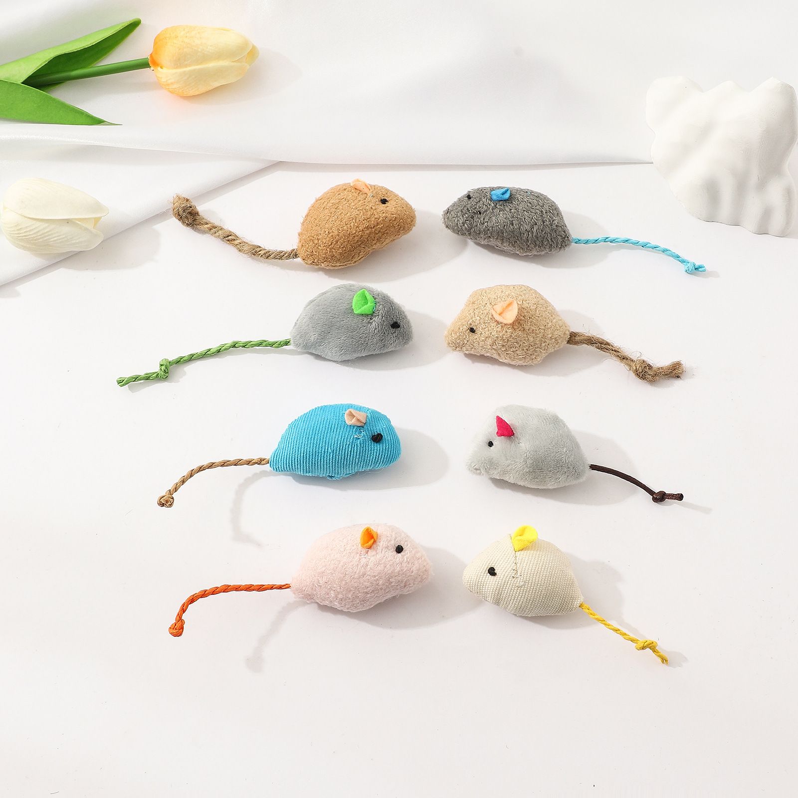 猫 おもちゃ もこもこネズミ お手玉コレクション