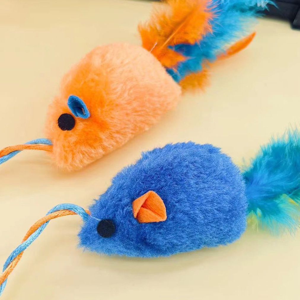 猫 おもちゃ ふわもふネズミのおさんぽ玩具
