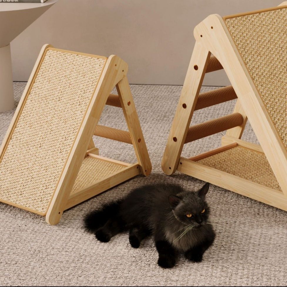 猫 おもちゃ 折りたたみ式 三角 爪とぎ ハウス