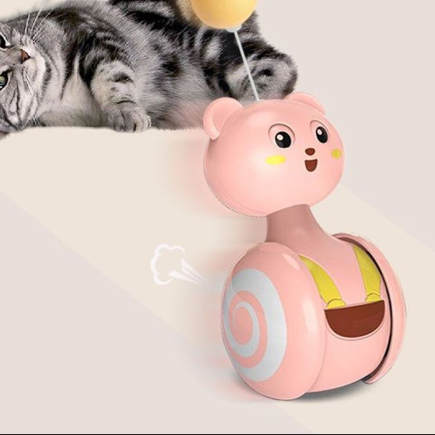 猫 おもちゃ ゆらゆらボール付き起き上がり玩具