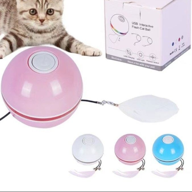 猫 おもちゃ 電動回転 猫じゃらし ボール