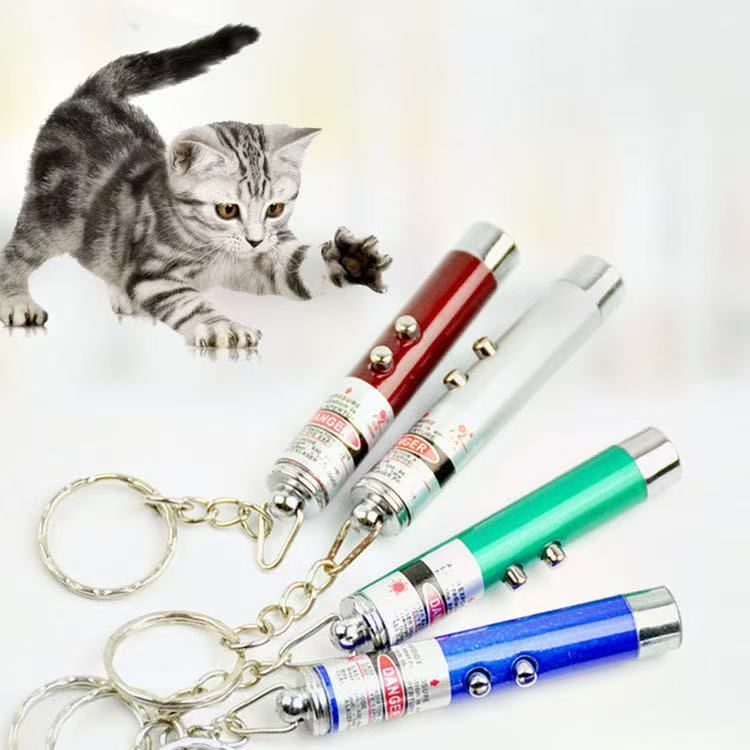 猫 おもちゃ 光る猫じゃらし キーホルダー