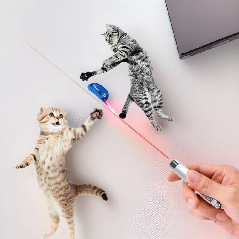 猫 おもちゃ 光る猫じゃらし キーホルダー