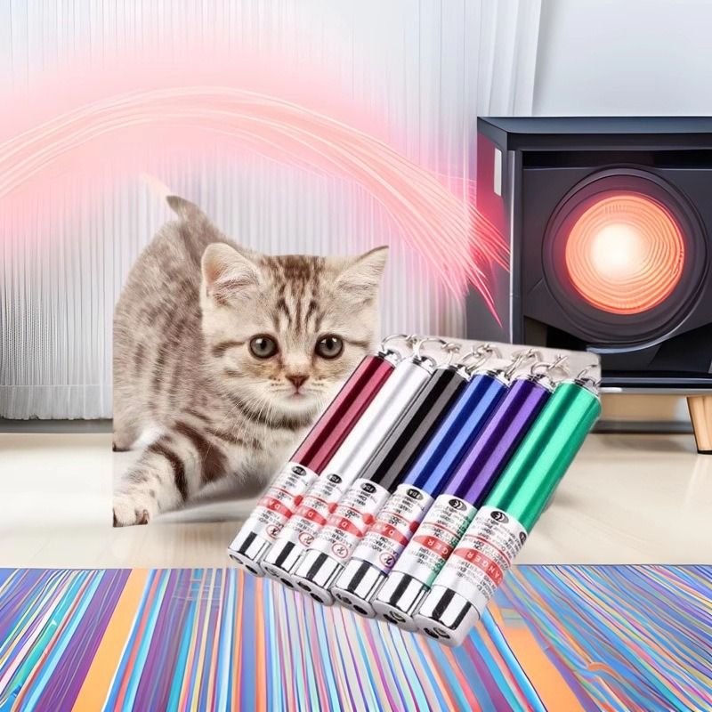 猫 おもちゃ 光る猫じゃらし キーホルダー