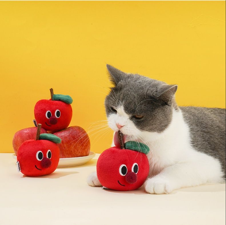 猫 おもちゃ にこにこりんごのまたたび人形