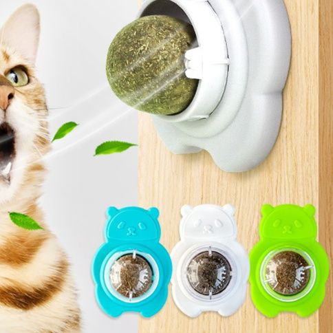 猫 おもちゃ 壁掛け式歯磨きまたたびボール