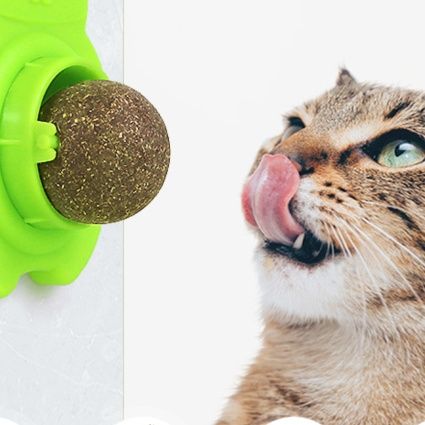 猫 おもちゃ 壁掛け式歯磨きまたたびボール