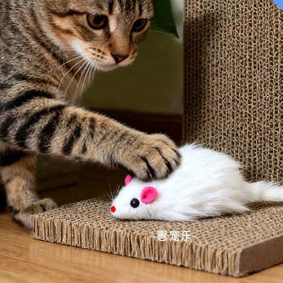 猫 おもちゃ ふわふわ毛並み本物そっくり　ネズミおもちゃ