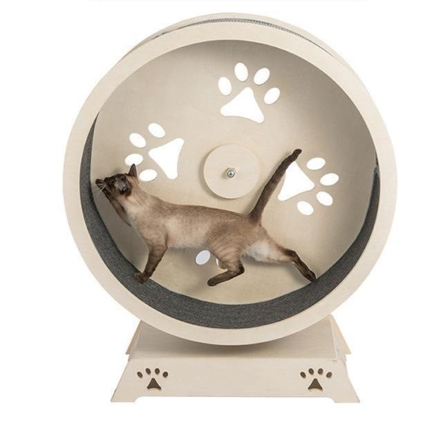 猫 おもちゃ 猫用回転式ホイールランニングマシン　運動不足解消グッズ